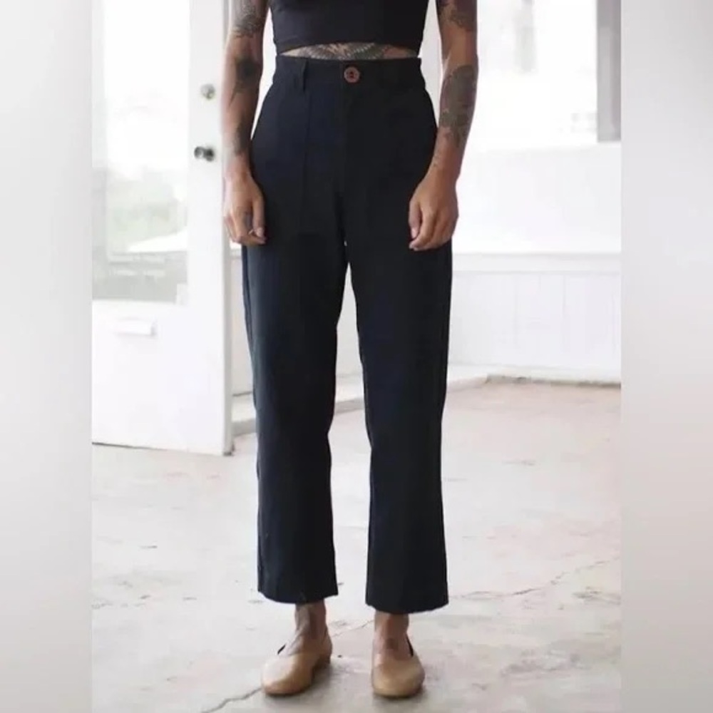 Beaton Black Utility Canvas Pant